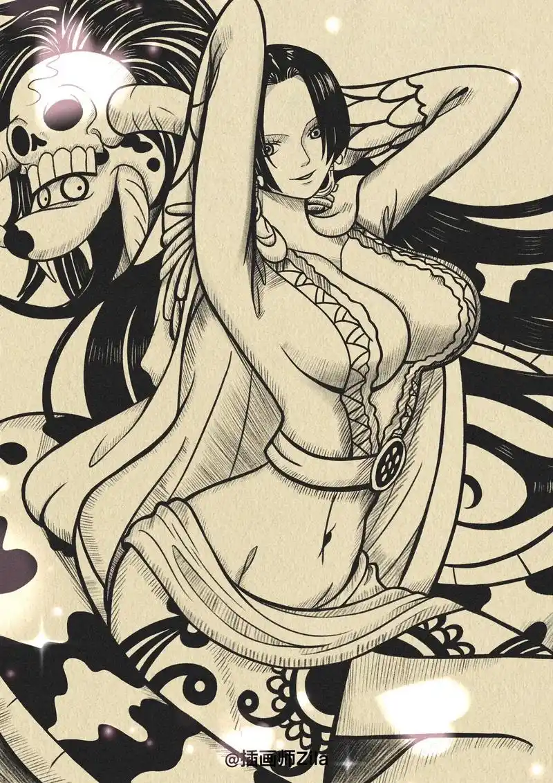 临摹过程 | 海贼王汉库克.波雅 61汉库克,人称:海贼女帝. - 抖音