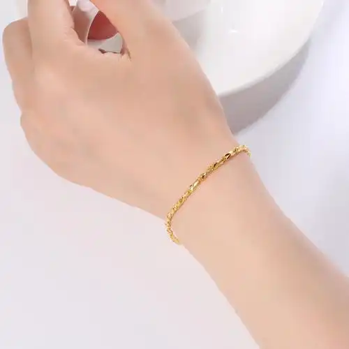 全球行黄金手链女士足金锦鲤手饰手串纯金首饰手饰