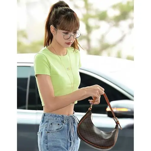 lisa同款港风chic高腰浅蓝色系带牛仔裤休闲裤