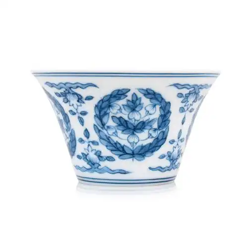 贵和祥 茶具 青花瓷茶杯 吉祥杯 手绘 陶瓷杯子 功夫品茗杯 40ml