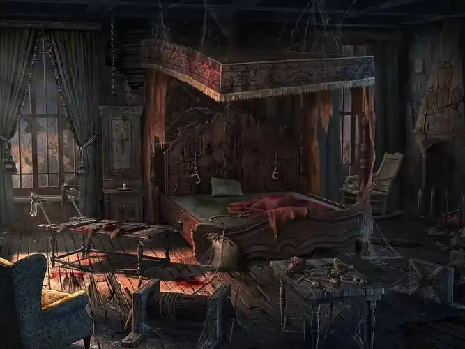 卧室,恐怖,血,床