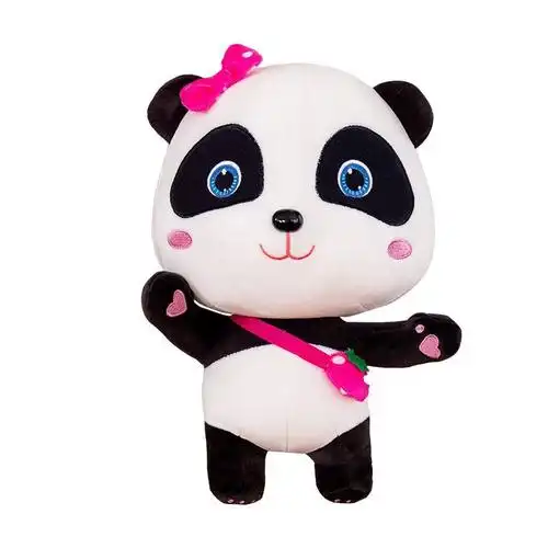 宝宝巴士熊猫公仔毛绒玩具奇奇妙妙可爱布娃娃玩偶小朋友抱枕