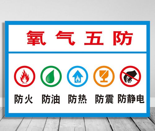 氧气藏间定做标牌标示提示标志警示设备反应标志牌