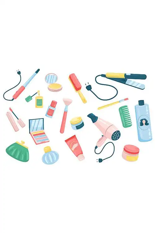 美容美发矢量工具元素立即下载卡通人物生活美发剪发设计元素立即下载