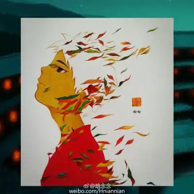 大鱼海棠 湫 彩铅 手绘 插画 人物 卡通 动漫 壁纸 教程 新浪微博@晗