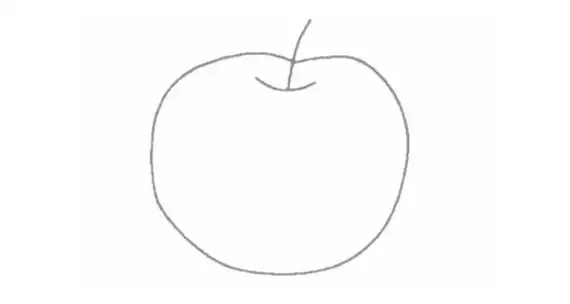 苹果简笔画简单画法步骤图教程