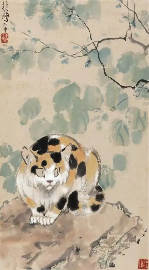 现当代名家徐悲鸿画猫作品欣赏活灵活现栩栩如生