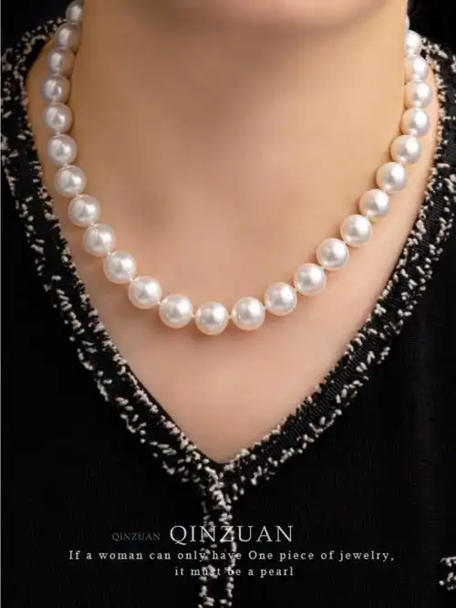 高端气场的代名词澳白珍珠珠串项链