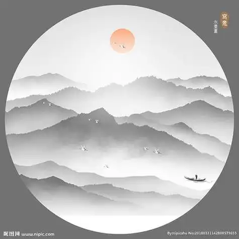 禅意山水水墨画 禅意山水水墨画高清