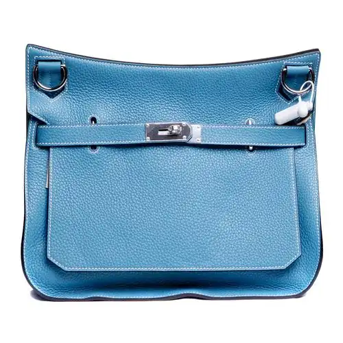 hermes(爱马仕)蓝色皮质斜挎包