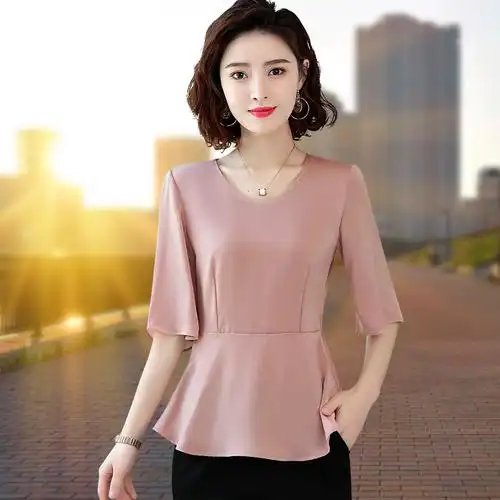 雪纺衫女夏装七分袖