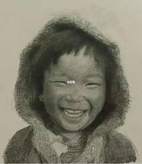 素描头像娃笑的喜庆