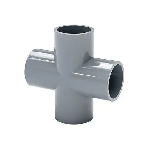 pvc塑料管配件管件塑料四通灰色排水管十字平面四通