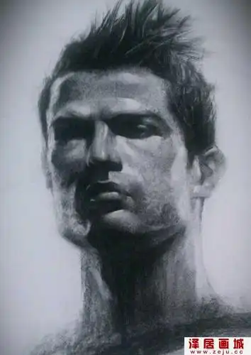 c罗头像素描画图片巴西世界杯球星素描头像02