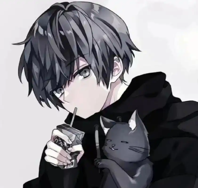 宝藏二次元动漫男头 黑色系> #二次元# #动漫头像# #男生帅气头像