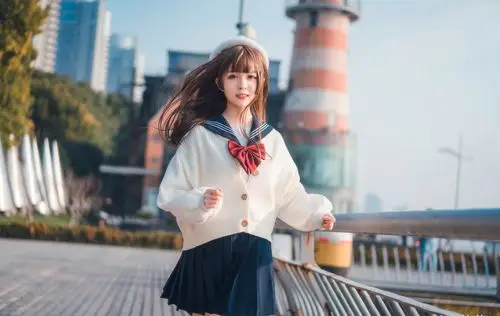 jk制服:码头的jk少女_高中生