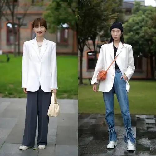 白色西装全身搭配图片(怎么把) - 赤虎壹号