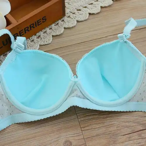 日系小清新简约少女文胸甜美聚拢棉质内衣内裤文胸套装