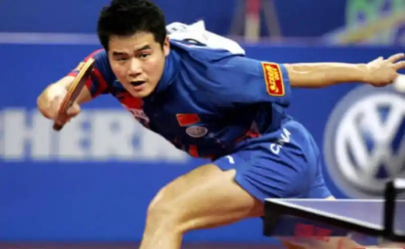 马琳刘国正的一场精彩内战,2005世乒赛,最后一球马琳放高球得分_正