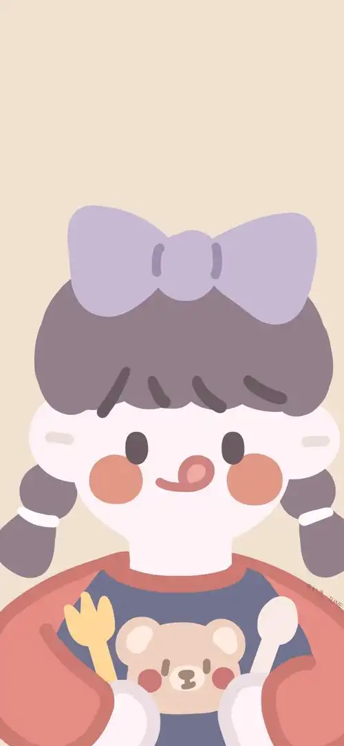 可爱插画情侣壁纸 #插画壁纸##小清新壁纸##情侣壁纸#治愈系壁纸