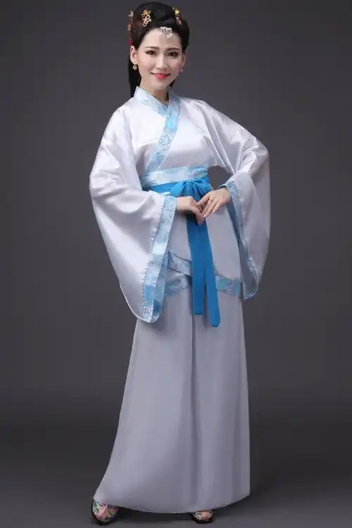 唐装戏服古装服装女仙女唐朝古代汉服演出服古典舞蹈公主贵妃女装 浅