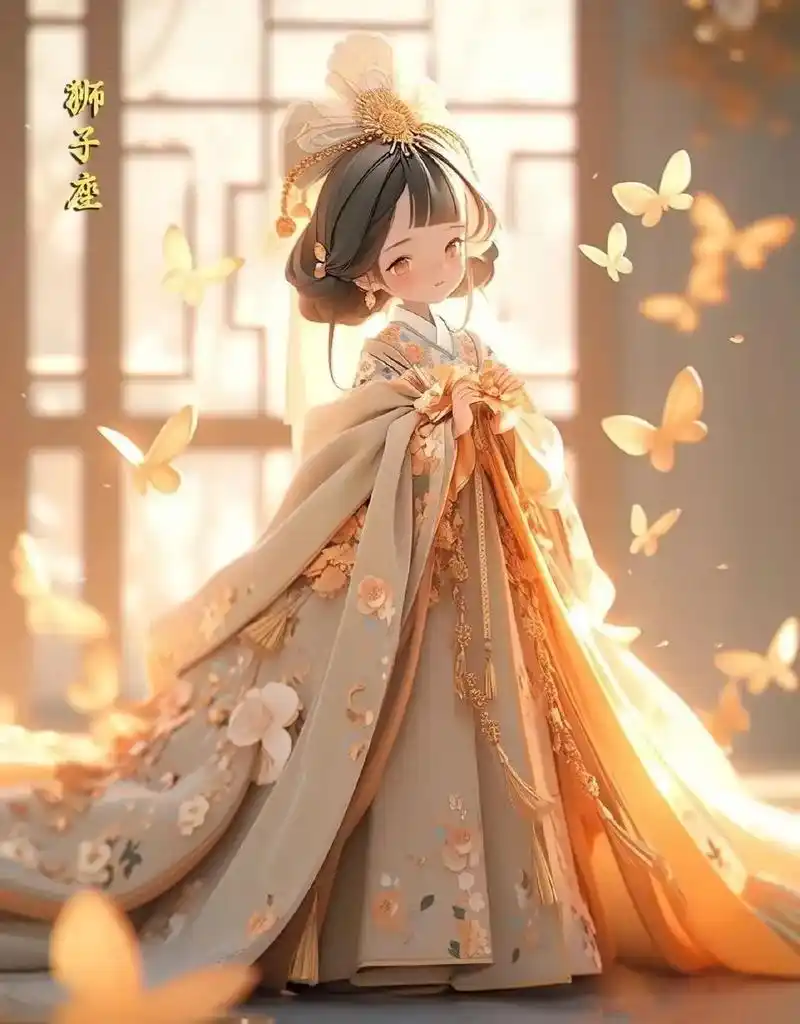 q版汉服十二星座古风美人头像 - 抖音