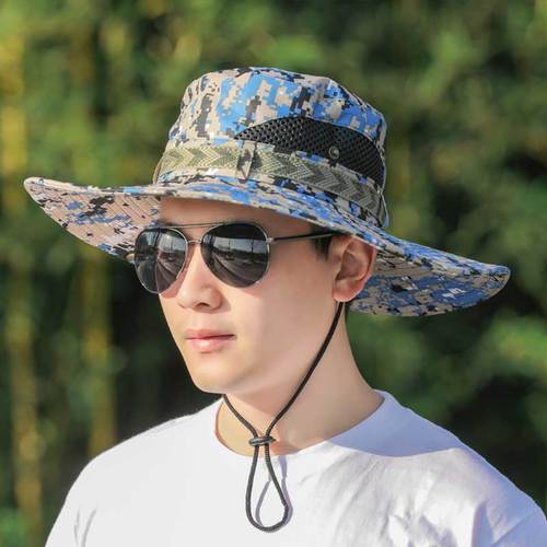 遮阳帽太阳帽男士渔夫防晒帽子夏季户外钓鱼帽大帽子