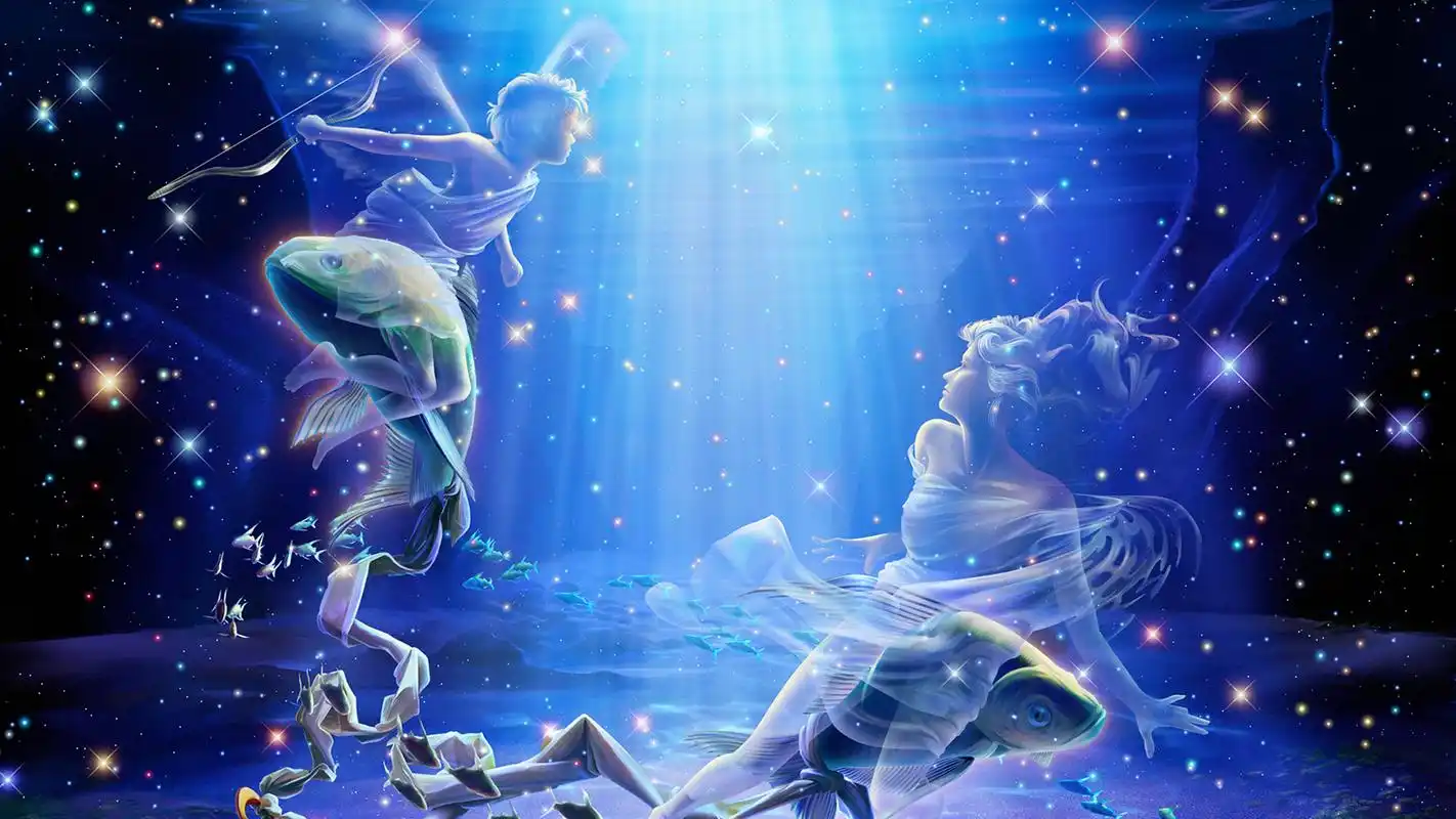 十二星座唯美意境图之双鱼座高清大图预览1920x1080_卡通动漫下载_美