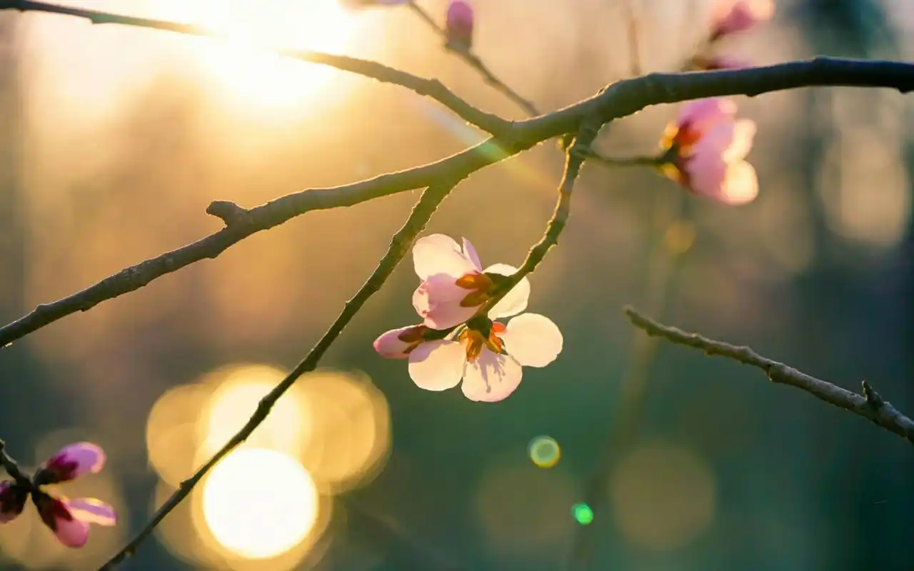 优雅的山桃花唯美高清桌面壁纸