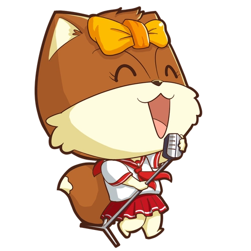 三只松鼠 松鼠小美 唱歌 学生装 卡哇伊