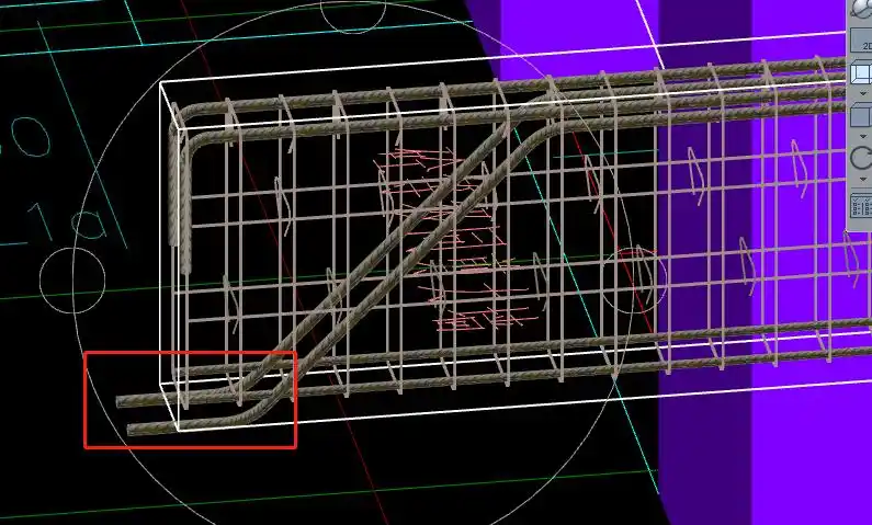 请问悬挑梁二排弯起钢筋突出梁端可以吗