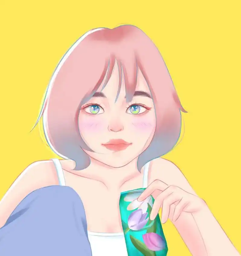 卡通头像|短发女孩