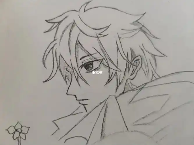 第一次画动漫男生