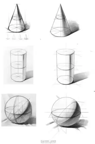 方体透视素描绘画素描基础入门训练