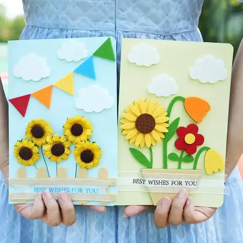 教师节创意贺卡diy手工制作材料包儿童感恩立体送老师花束礼物