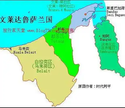 文莱达鲁萨兰国行政区划地图,文莱地图高清中文版