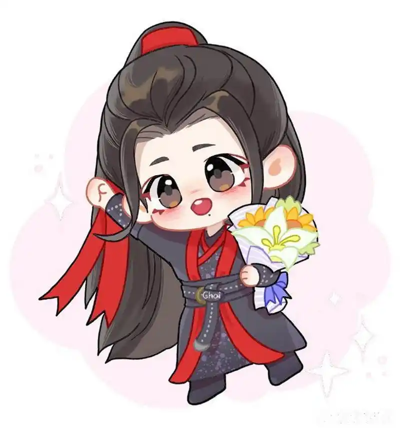 肖战角色杀青卡通