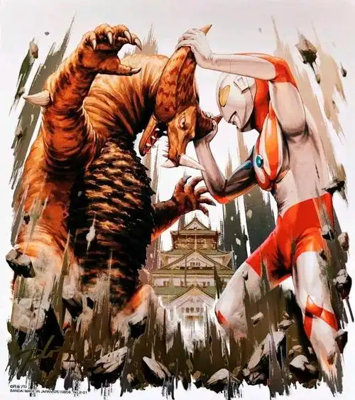 奥特曼对战怪兽插画欣赏