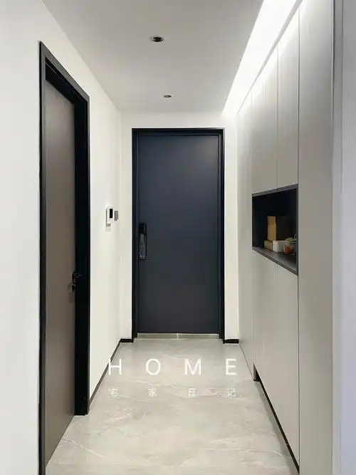 入户门06丨极窄哑光不锈钢门套