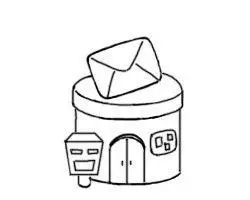 简笔画--怎么画邮局