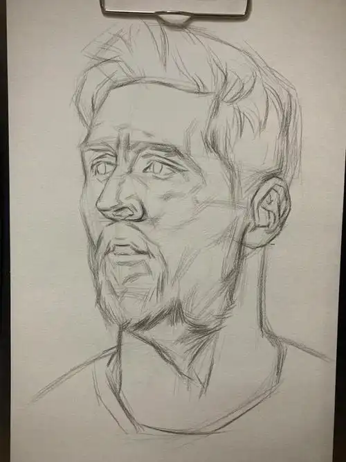 教你如何画明星素描头像