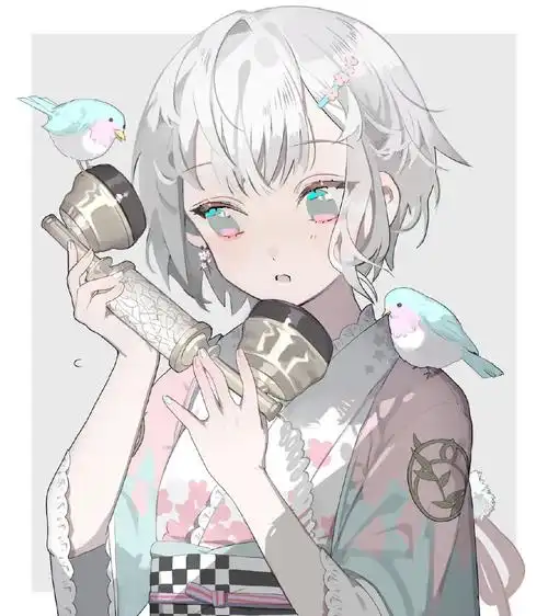 银发动漫美女头像图片