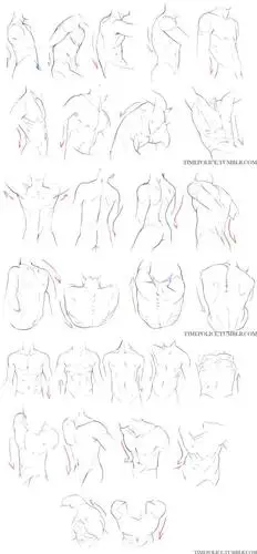 漫画男人体怎么画人体结构教程-轻微课绘画网址