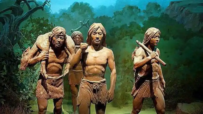 裹腰遮体的半身兽皮"服装"(一)再后来的进化,使得原始人的脑容量增加