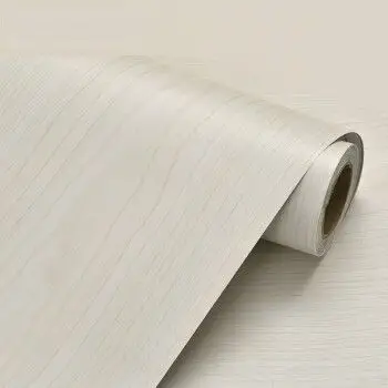 加厚白枫木纹家具翻新贴纸自粘墙纸家具贴纸柜子翻新贴纸 白枫木40cm