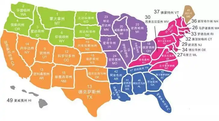 美国的每个州和城市都有自己的特色和代表性品牌