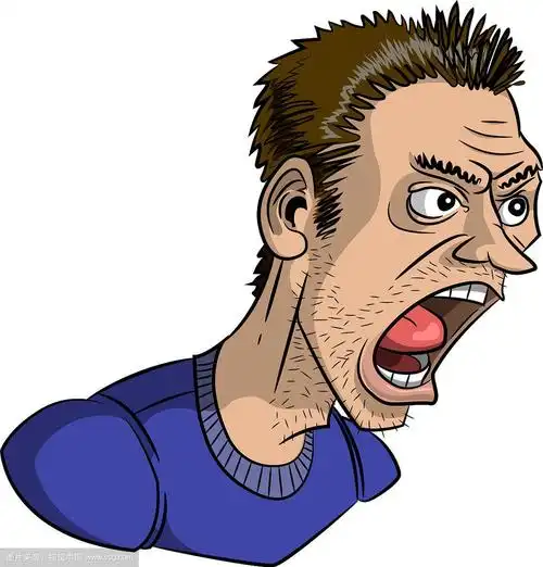 卡通形象的呼喊的人