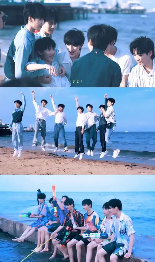 时代少年团超话95#时代少年团 少年荣光#夏日海边系列"夏天的风,我