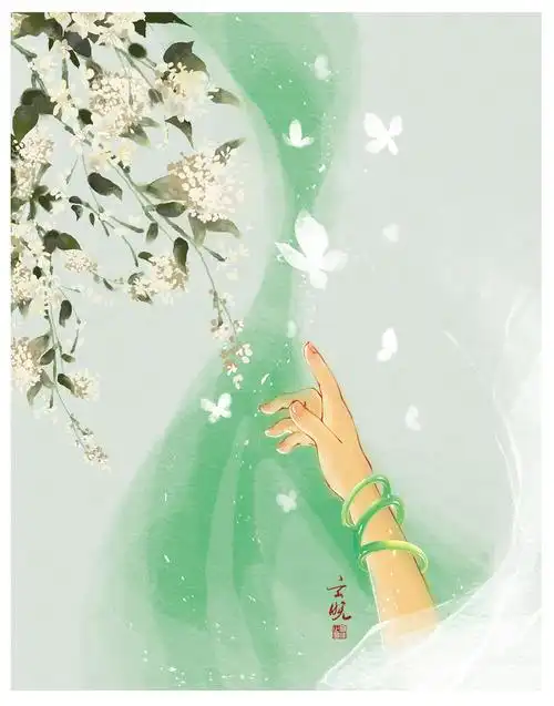 古风素材 #锦瑟# 绘师:玄晚_淳爷没有们