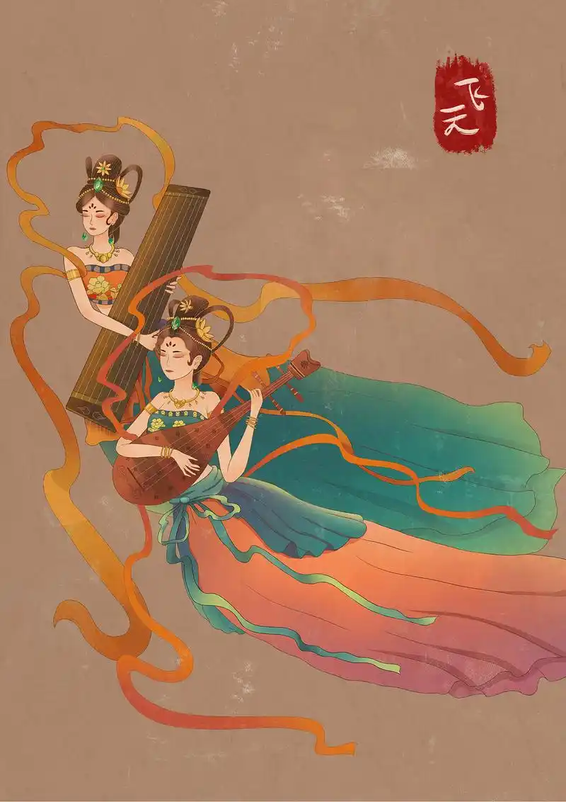 敦煌飞天壁画练习